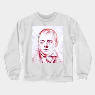 Walter Scott Portrait | Walter Scott Artwork Line art Crewneck Sweatshirt